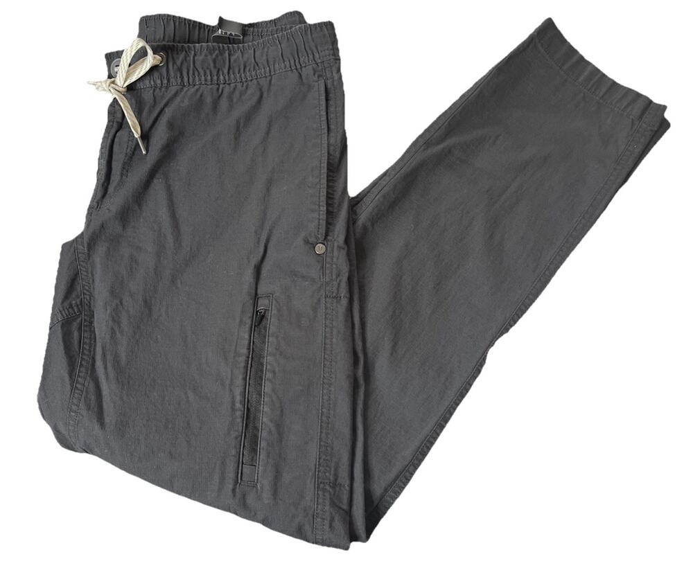 Vuori Men’s M Gray Ripstop Organic Cotton Drawstring Stretch Jogger V412 Pants